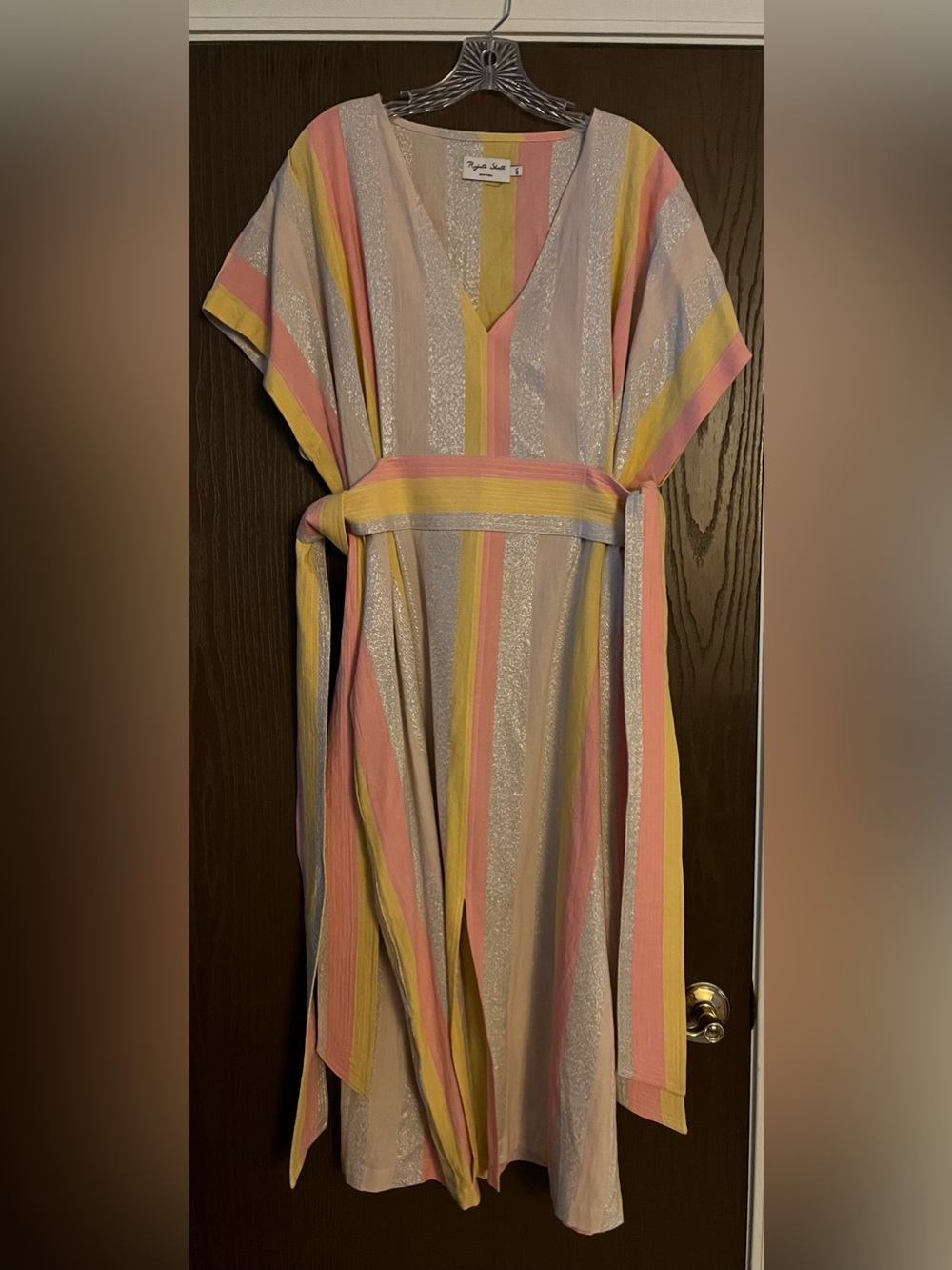Rujuta Sheth Ruby Kaftan Dress - Candy Stripe sz M/L - Picture 5 of 7